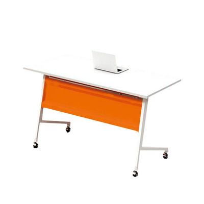 Оранжевый складной тренировочный стол Office Multi Person Metal Leg