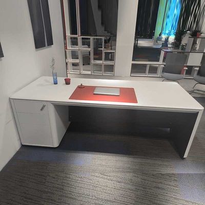 Luxury White Mdf CEO Эргономичный Исполнительный менеджер Стол с ящиками